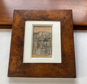 Dibujo a mano de Fortuna de B. Picont con un unicornio de 1708 con marco antiguo Burl. - Imagen 1 de 19