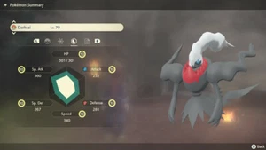 Pokemon Legends Arceus PLA - Max. Aufwandsstufen Darkrai - Bild 1 von 4