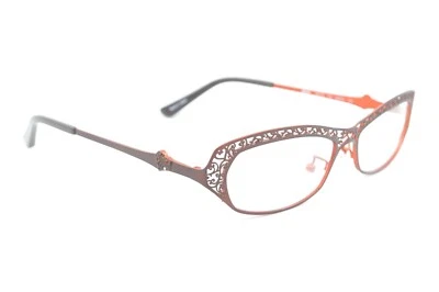 Novo Autêntico Anna Sui AS172 110 Laranja Escuro Japão Armação de Metal Óculos NOS - Imagem 1 de 4