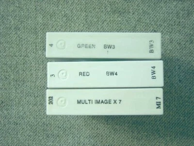 Three Square Pro Optic Filters: Green, Red, Multi-Image; Use with Filter Holder - Image 1 of 4