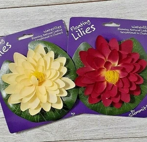 Summit Floating Red & Yellow Decorative Pond Waterlilies - Picture 1 of 2