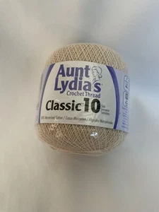 Aunt Lydias Crochet Thread 154 Natural Mercerized Cotton New - Picture 1 of 6
