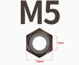 4pcs M5 Nylon Alloy Aluminium RC Car Wheel Nylon Locking Lock Nuts 1/10 Scale - Picture 1 of 15