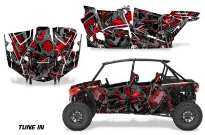 UTV Graphics kit Sticker Decal for Polaris RZR Turbo S 4-Door 19-23 Tune In Red - Image 1 of 3