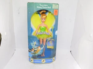 Vintage 1997 Flying TINKER BELL Walt Disney Doll Peter Pan Mattel - Imagen 1 de 4
