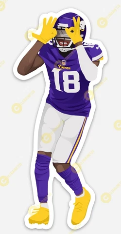 Justin Jefferson MAGNET - Griddy Minnesota Vikings WR NFL Full Length Cover