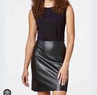 Cato Little Black Dress 👗 Sz 8 Sleeveless Faux Leather Skirt NWT