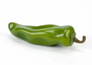 Artificial Vegetable Green Chili Pepper, 6 Each Fake Vegetable Chili Peppers - Picture 1 of 1