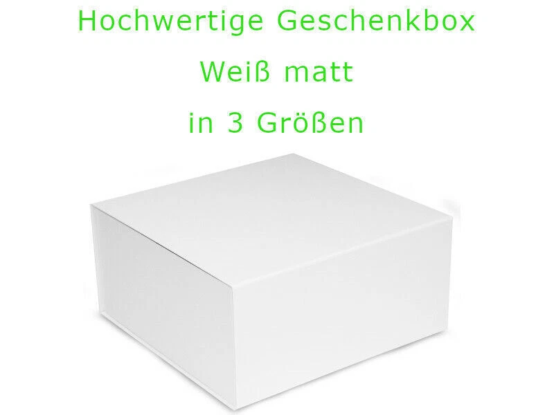 Geschenkkarton / Geschenkbox / Magnetbox UNI WEIß matt in 3 Größen - Bild 1 von 2