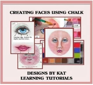 "Creating Faces Using Chalks" CD Class Tutorial by Kat Lees - Picture 1 of 2