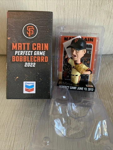 SF Giants Matt Cain Perfect Game SGA Bobblehead Bobblecard 6/12/22 New Cover