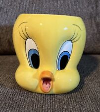 LOONEY TUNES 3-D Tweety Bird Face Mug*Vintage Applause 1995 Warner Bros