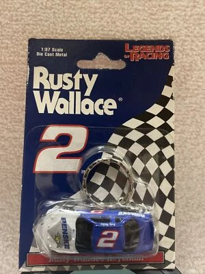 Rusty Wallace #2 Penske 1/87 Scale Keychain  - Image 1 of 3