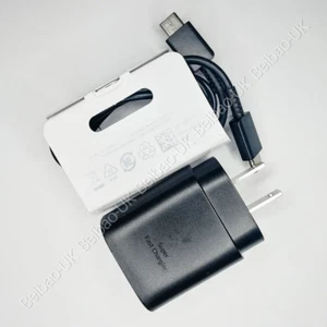 Super Fast Wall Charger Samsung 25w Type USB-C 3FT Cable Charger For S20 S21+ 5G - Picture 1 of 13