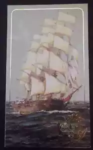 GREECE FOLDED CHRISTMAS GREETING CARD WITH THEMA: SHIP GRIECHENLAND GRECIA GRECE - Picture 1 of 3