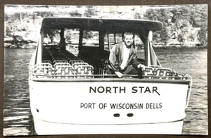 Postal con foto real Wisconsin Dells WI barco turístico ENVÍO GRATUITO - Imagen 1 de 2