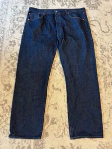 Levis 501 Jeans Men's Size 42x30 Blue Denim Straight Leg Button Fly Waterless - Picture 1 of 11