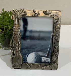 Vintage Kenrich Silber Golftasche Ball Schuhe Schläger T-Shirt Foto Bilderrahmen 3,5” x 5” - Bild 1 von 10