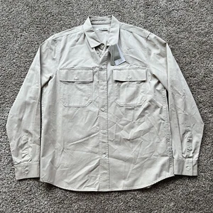 Camicia Wood Wood Avenir Twill MEDIA sabbia chiara NUOVA CON ETICHETTE designer $215 - Foto 1 di 5