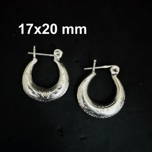 Bold Elegance: Extra-Large 925 Sterling Silver Hoops #ST107 - Picture 1 of 4