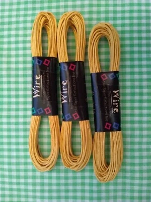 3 Hanks淡黄色扭转纸线8码每件免运费工艺线 — 第 1/4 张图片