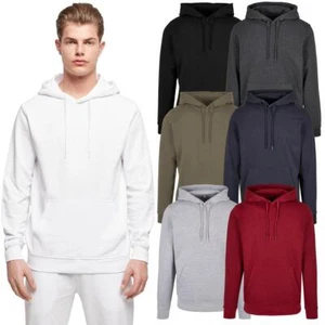 Build Your Brand Basic Hoody Hoodie Plain Printable Men - Picture 1 of 44