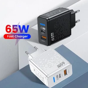 2Port PD Plug 65W USB-C Type-C Fast Wall Charger Adapter For iPhone 12 P6R3 J8L8 - Photo 1 sur 7