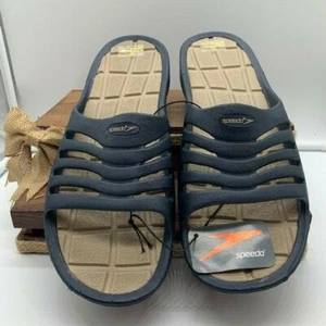 New Mens Speedo Navy Slip Ons Shoes Size 12 Summer Swim Beach - Picture 1 of 3