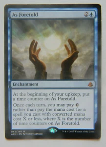 AS FORETOLD : MTG :2017 : AMONKHET : VERY FINE - Picture 1 of 2