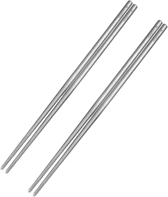 Pure Titanium Chopsticks,Reusable Chop Sticks, Dishwasher Safe Japanese Korean C - Image 1 of 4
