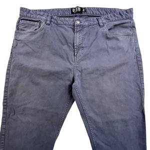 U510 Pants Mens 38x26 Gray Premium Cotton Denim Jeans Chino Under 510 - Bild 1 von 12