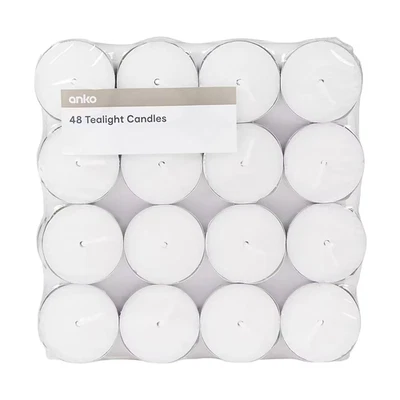 Unscented Tealight Candles 48 Pack Long Burning Home Décor Party Wedding Lights - image 1 of 2