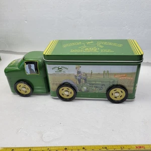 John Deere Moline Ill LKW Blechdose & Deckel Vorratsbehälter Deko grün Vintage - Bild 1 von 7
