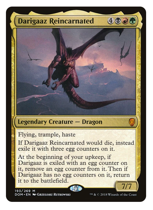 MTG - FOIL Darigaaz Reincarnated - Mythic Dragon - Dominaria (DOM) - M/NM - Image 1 of 1