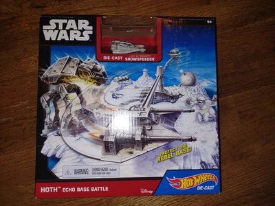 2014 Hot Wheels Star Wars Die cast HOTH Echo Base Battle Play Set NEW - Image 1 of 4