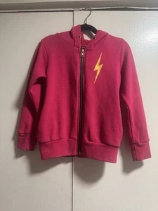 Aviator Nation Zip Up Sweatshirt Hoodie Kids Size 6 Lighting Bolt - Picture 1 of 4