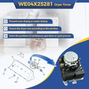 Easy Install Trockner Timer WE04X25281 für GE für Hotpoint Trockner Ersatz - Bild 1 von 6