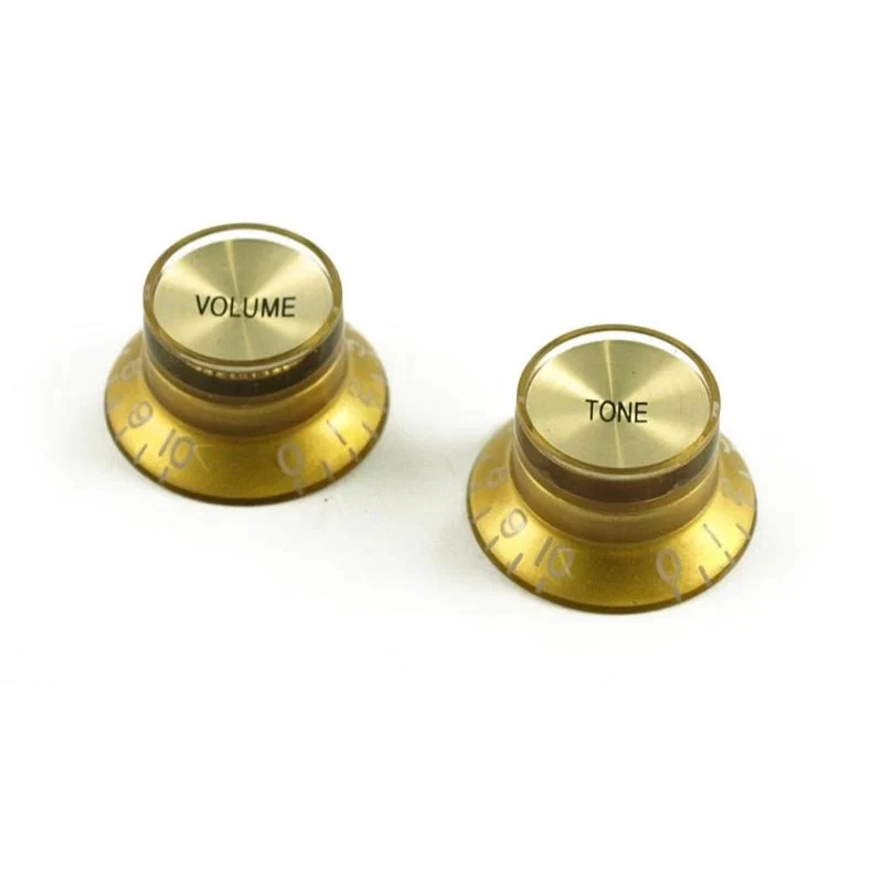 Bell Knob Set (1 x volume 1 x tone) Gold, USA fit and CTS pots - Image 1 of 1