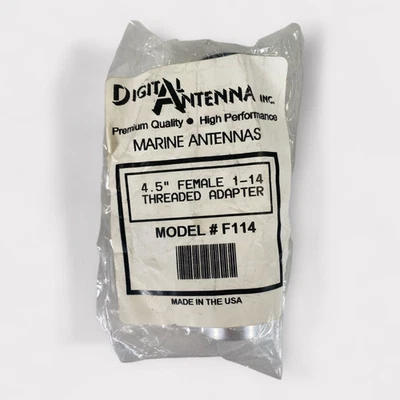 Digital Antenna F114 4.5" Double Female Ferrule Adapter (1"-14 Thread) **New** - Image 1 of 4