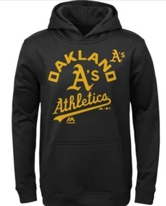 Herren Oakland Athletics Synthetik Pullover Hoodie Majestic Jugend Large - Bild 1 von 12