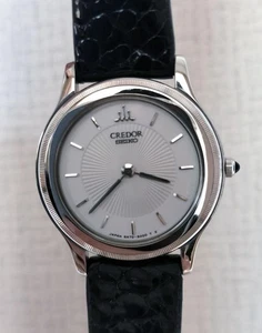 Reloj de cuarzo Seiko Credor 18KT acero inoxidable modelo 5A70-2010 probado raro - Imagen 1 de 10