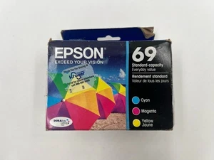 Epson 69 Cyan Purgenta Żółty wkład atramentowy 3 szt. T069520 Nowy zapieczętowany 07/2023 - Zdjęcie 1 z 6