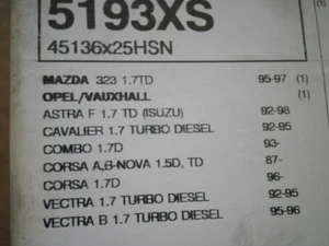 ¡ CORREA DISTRIBUCION GATES 5193 XS--OPEL MAZDA - Imagen 1 de 2