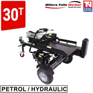 Log Splitter 30 Ton Petrol 6.5 HP - Genuine Millers Falls Black Diamond - Picture 1 of 8