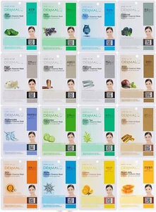 Dermal Korea Collagen Essence Full Face Facial Mask Sheet, 16 Combo Pack - Picture 1 of 7