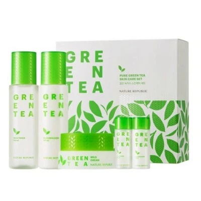 Juego de cuidado de la piel Nature Republic té verde puro 3 piezas (tóner, emulsión, crema) especial Foto 1 de 4
