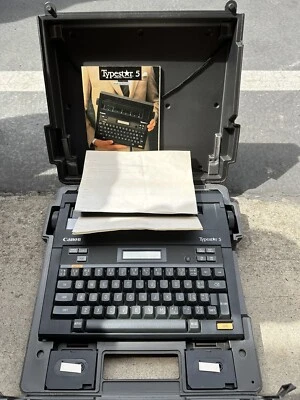 Máquina de escribir electrónica portátil Canon S50 de colección alimentada por batería Foto 1 de 4