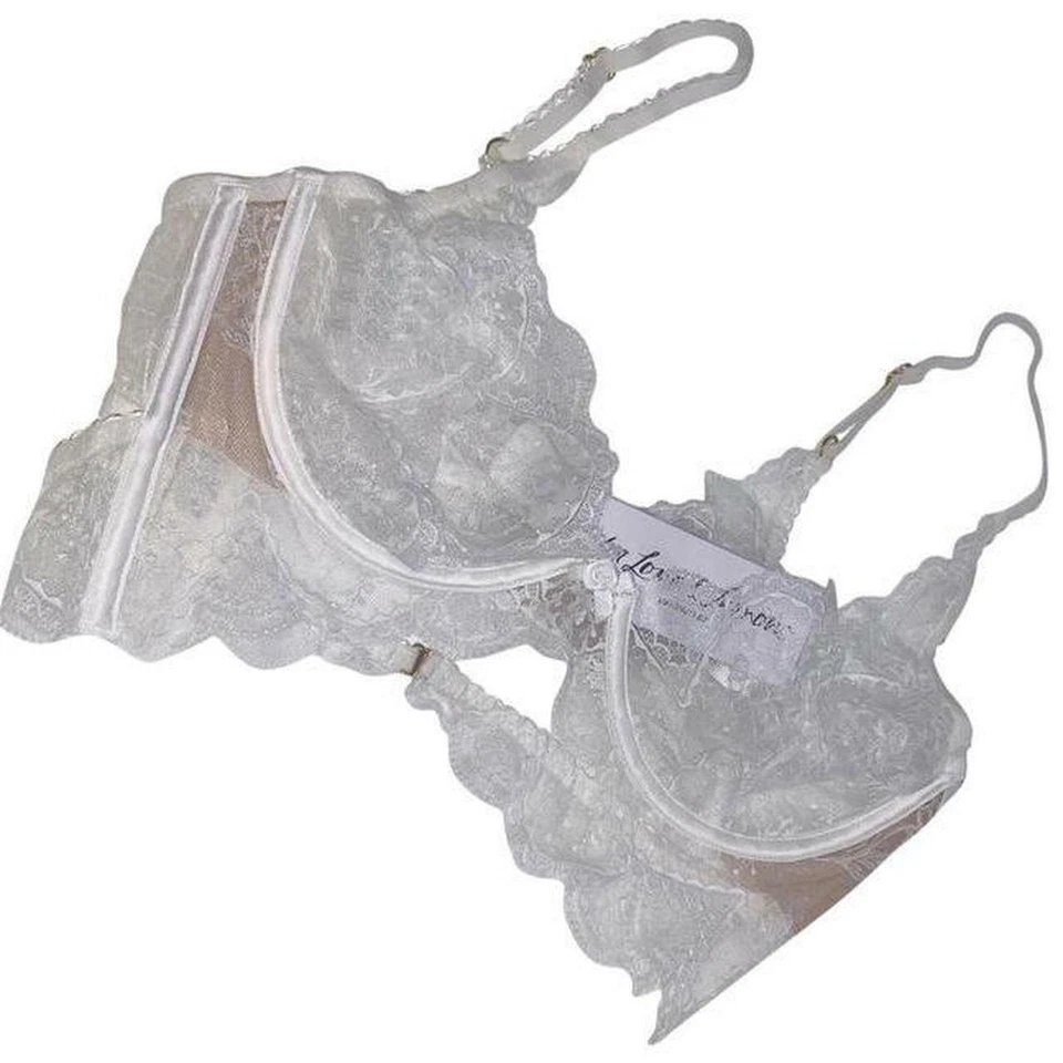 For Love & Lemons Forever Bra- Ivory/White Victoria's Secret Bridal Bride XS-L - Image 1 of 4