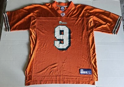 Camiseta para hombre Reebok Miami Dolphins #9 Jay Fiedler naranja NFL talla XL Foto 1 de 4