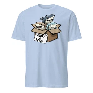 T-Shirt Adopt A Shark lustig Meeresbiologie Haiadoption Größe S-3XL Geschenk - Bild 1 von 18